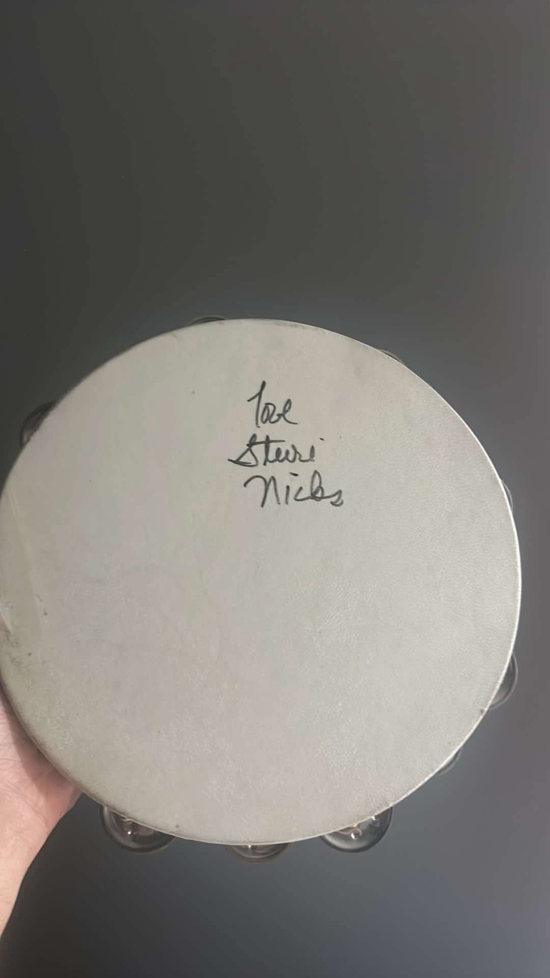 Stevie Nicks Personal Used Signed Tambourine