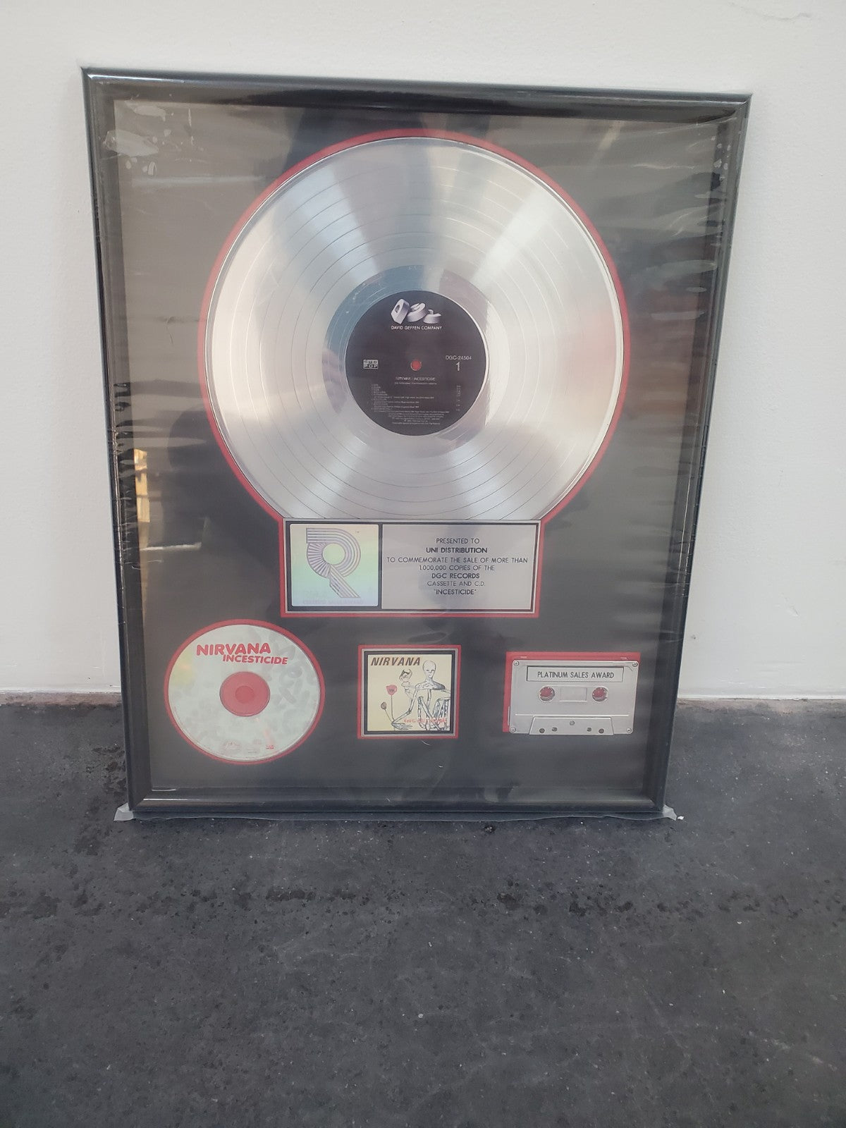 Nirvana "Platinum" Record Award