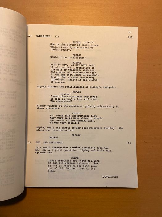 Aliens (1986)-Original Screenplay/Script by James Cameron