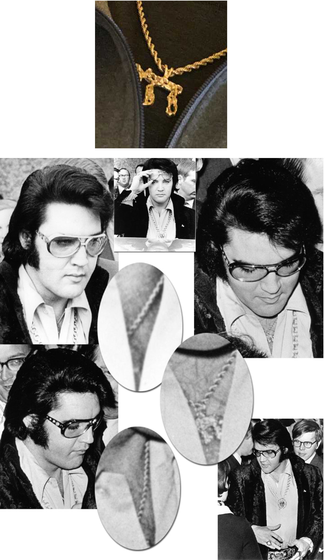 Elvis Presley Personally Owned & Worn Jewish CHAI Pendant And Gold Chain.