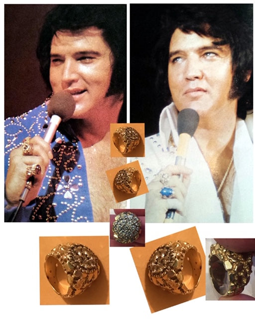 Elvis Presley Diamond Encrusted 14K Gold Stage Worn Ring