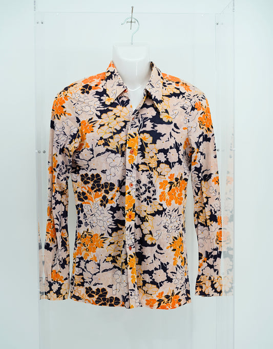 Jimi Hendrix Collared Flower Shirt