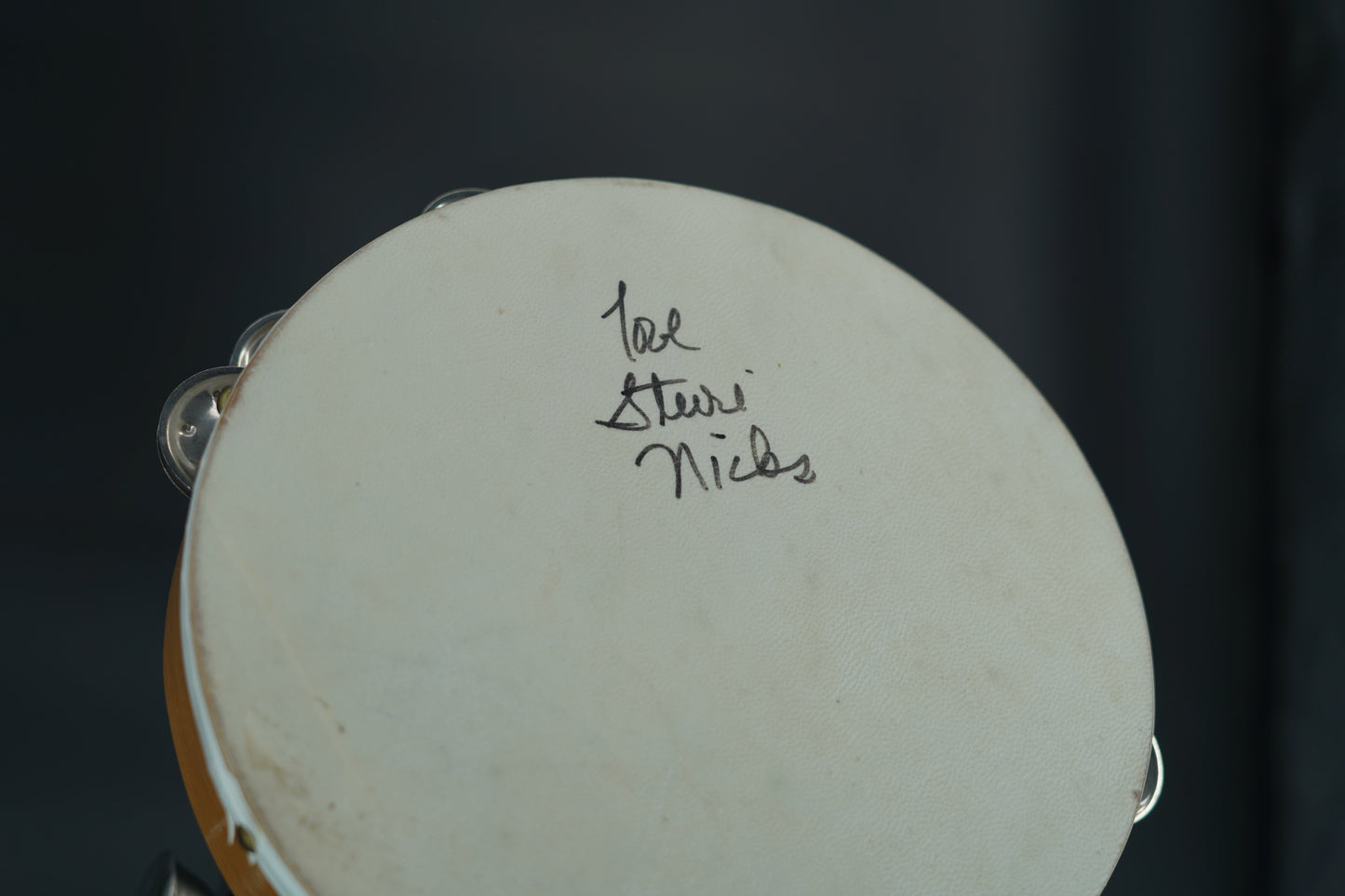 Stevie Nicks Personal Used Signed Tambourine