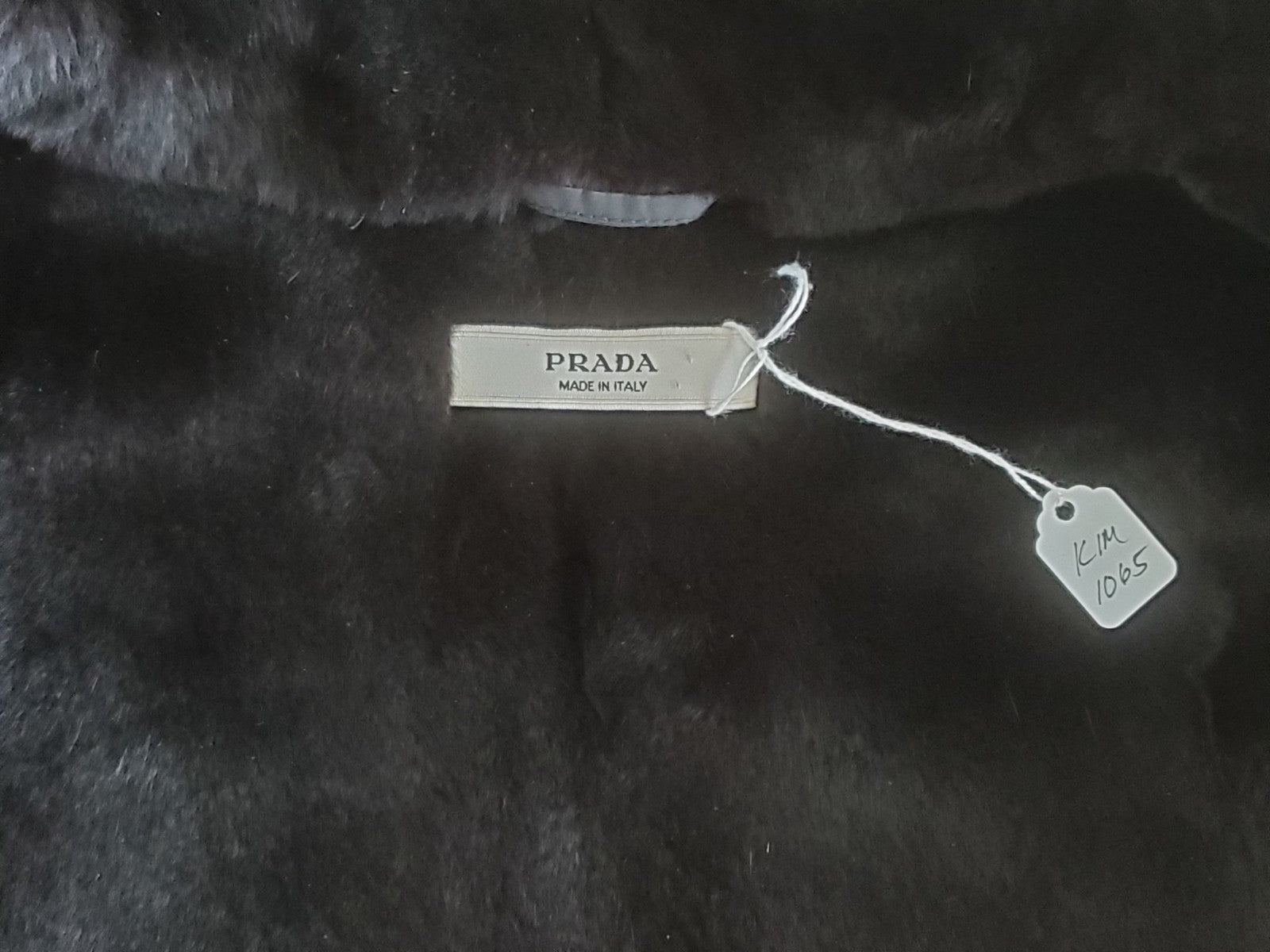 Kim Kardashian West Worn PRADA Black Virgin Wool/Weasel Fur Cropped Vest