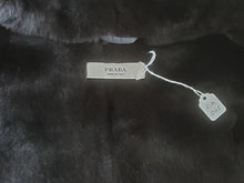 Load image into Gallery viewer, Kim Kardashian West Worn PRADA Black Virgin Wool/Weasel Fur Cropped Vest