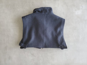 Kim Kardashian West Worn PRADA Black Virgin Wool/Weasel Fur Cropped Vest