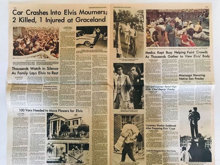 Elvis Original Death Newspapers from 1977