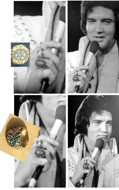 Elvis Presley Diamond Encrusted 14K Gold Stage Worn Ring