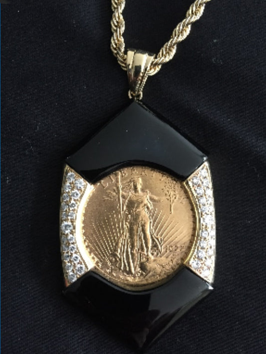 Elvis Presley's 1922 Personally Owned Twenty Dollar Walking Liberty Gold Piece Pendant