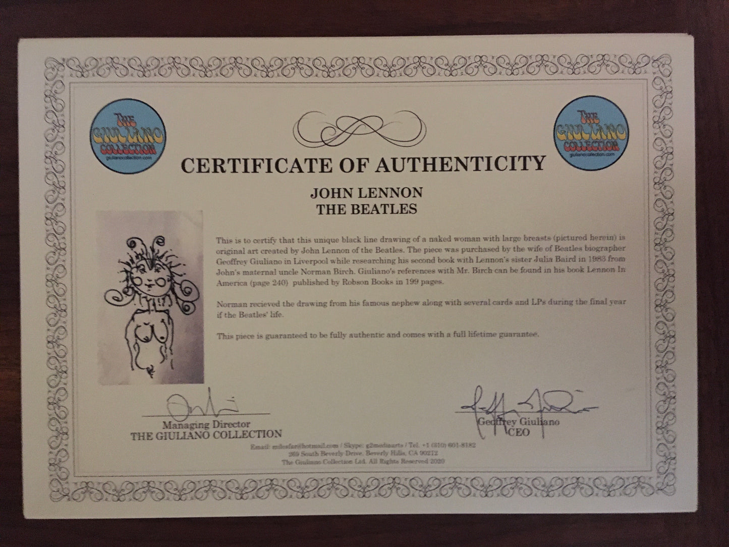 John Lennon Original Artwork