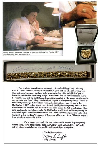Johnny Cash Personally Worn Ring & Bracelet Set