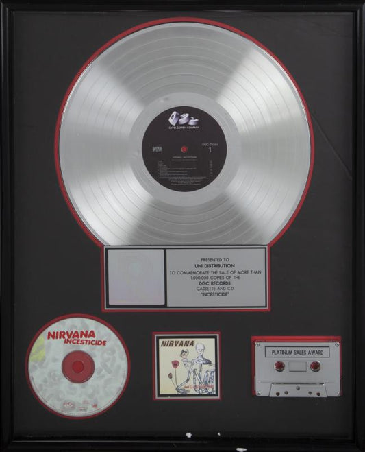 Nirvana "Platinum" Record Award