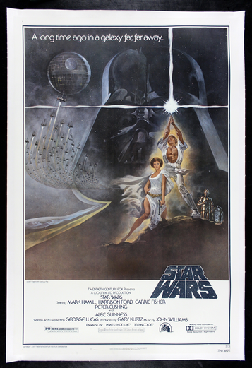 Star Wars 1977 Episode IV: A New Hope Poster One Sheet BOOTLEG