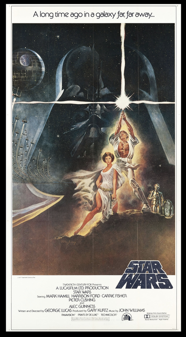 Star Wars US International (Foreign Stamped) 3 Three Sheet Original Movie Poster 1977 Episode IV: A New Hope