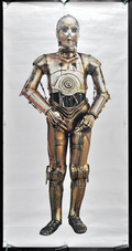 Star Wars JAPANESE Theater Lobby Vertical Life Size C3PO Original Movie Poster 1977 Episode IV: A New Hope