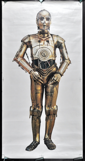 Star Wars JAPANESE Theater Lobby Vertical Life Size C3PO Original Movie Poster 1977 Episode IV: A New Hope