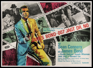 DR. NO 1962 James Bond German AO Original Movie Poster