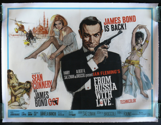 FROM RUSSIA WITH LOVE 1963 British Quad Original Movie Poster