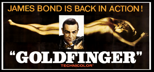 Goldfinger 1964 James Bond US 24 Sheet Huge Billboard