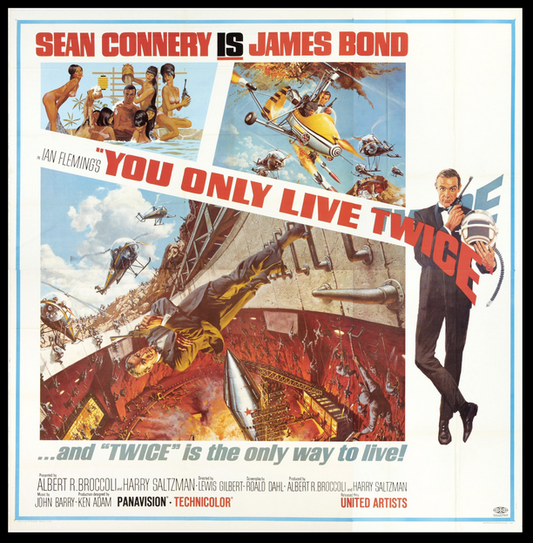 You Only Live Twice 1967 James Bond U.S. 6 Six Sheet Original Movie Poster