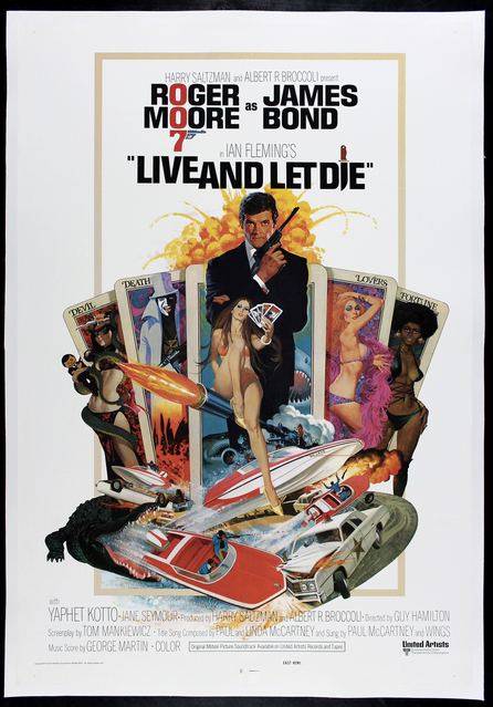 Live and Let Die 1973 James Bond US 1 One Sheet Original Movie Poster