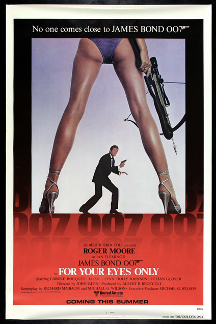 For Your Eyes Only 1981 James Bond US 1 One Sheet Original Movie Poster