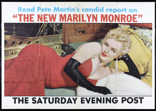 MARILYN MONROE SATURDAY EVENING POST NEWSSTAND POSTER 1956