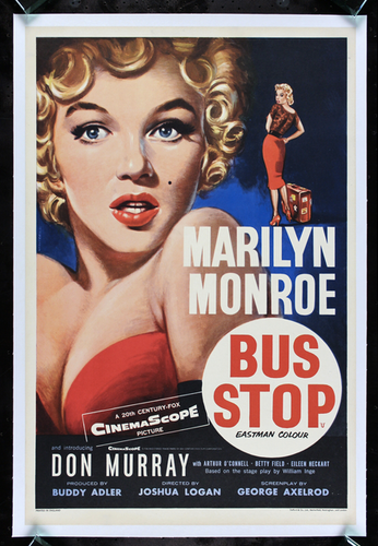 MARILYN MONROE 1956 BUS STOP UK Double Crown Original Movie Poster