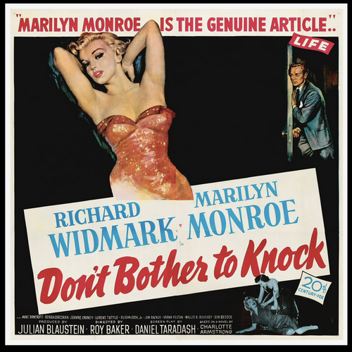 MARILYN MONROE 1956 DON'T BOTHER TO KNOCK One Sheet Original Movie Poster