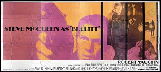 STEVE MCQUEEN 1969 BULLITT  24 sheet Billboard Original movie poster