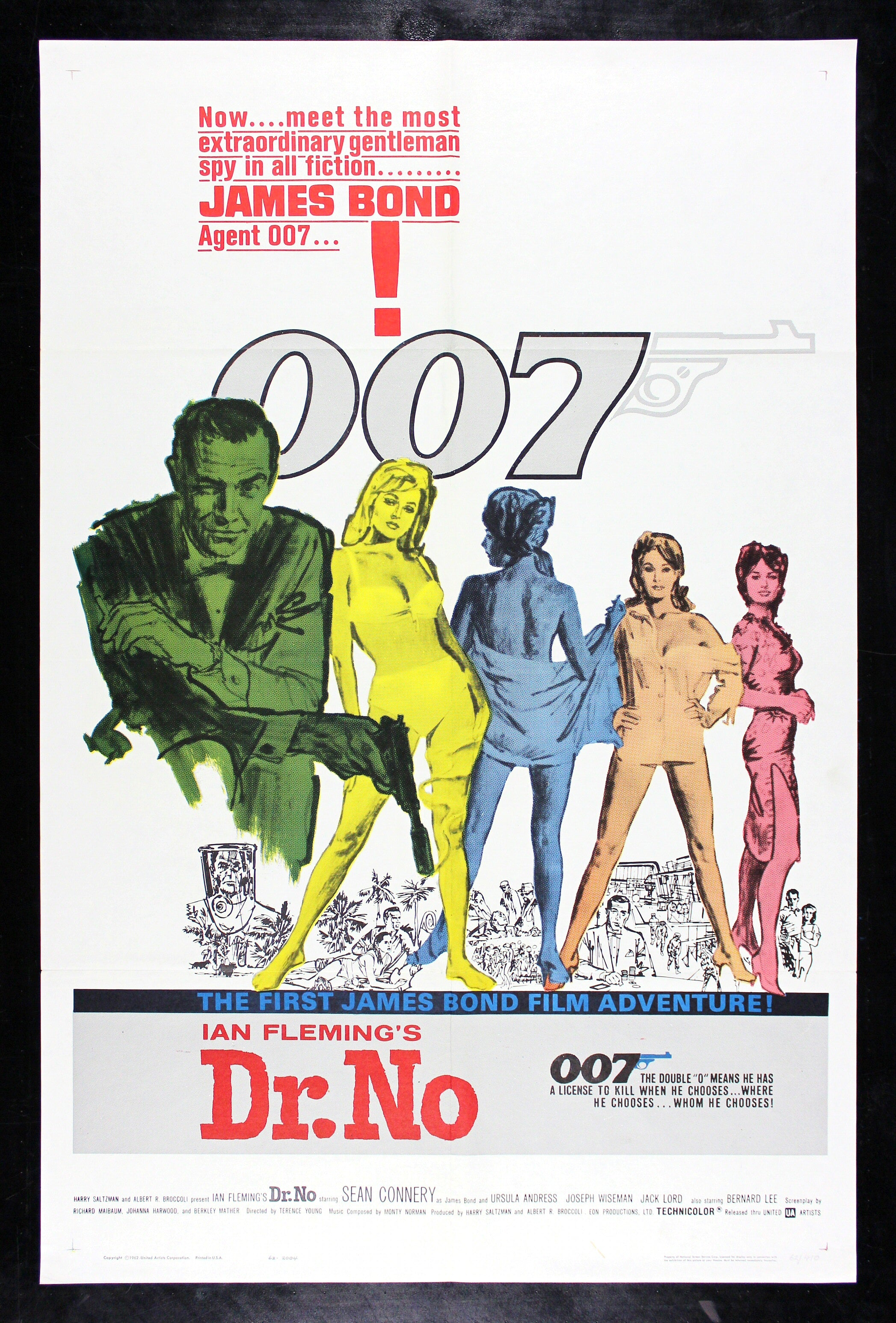 1962 James Bond DR. NO Original Poster
