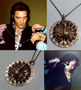 Elvis Presley Personally Owned & Worn Jeweled 3 Dimensional Peacock Pendant